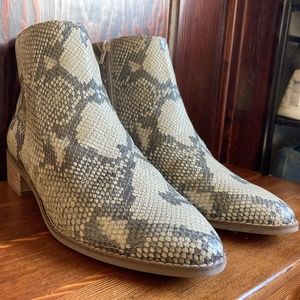 Lucky Brand Snakeskin Booties